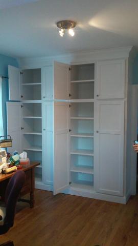 Built in storage cabinets