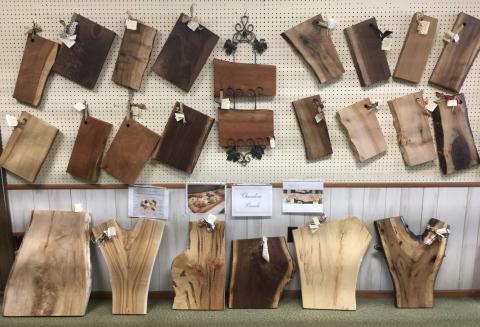 Serving boards, Pennsbury antique mall, natural edge, charcuterie
